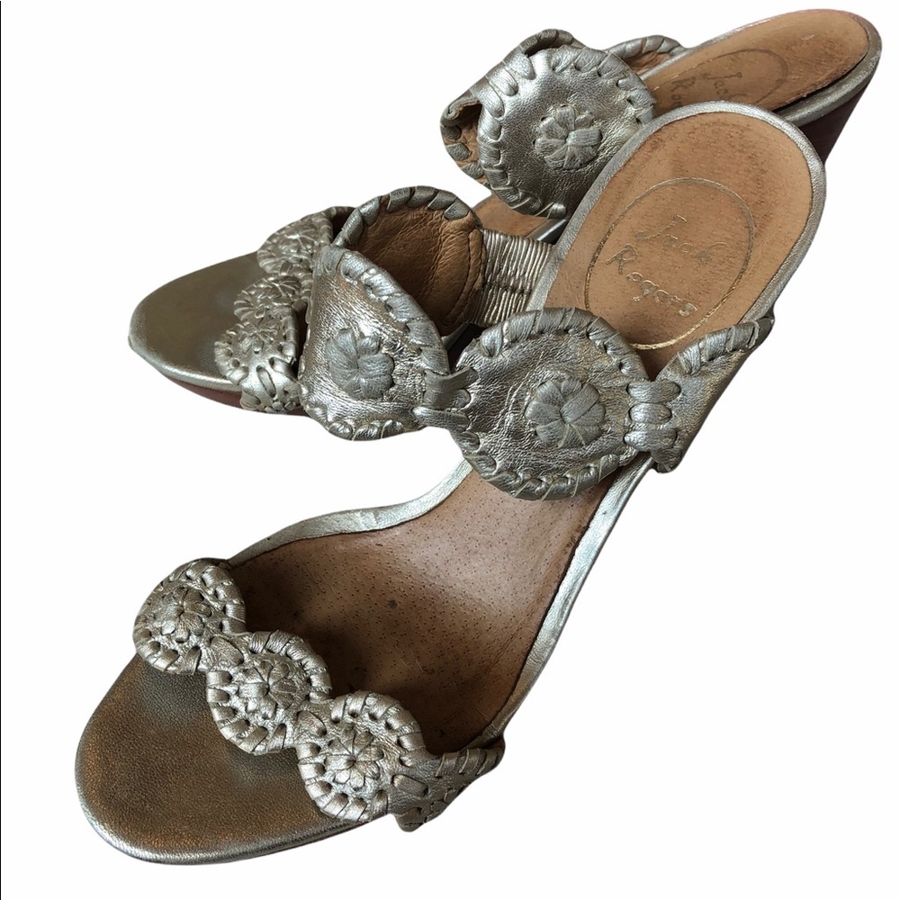 Jack Rodgers wedges, silver, 6.5
